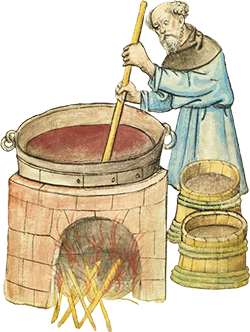 Jorg Prewmeister 1437, detail from the Mendeslcher Hausbücher. Amb. 317.2° Folio 60 recto (Mendel I)